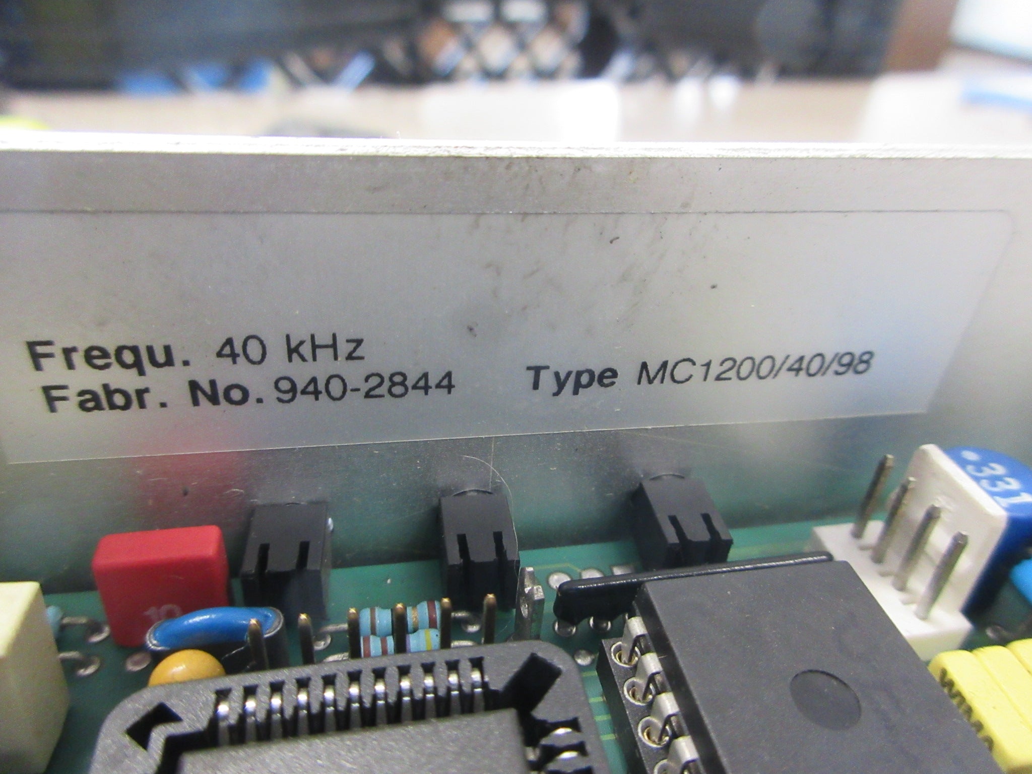 Elma Ultrasonic HF Ultrasonic Generator Module MC1200/40/98 40KHz Used