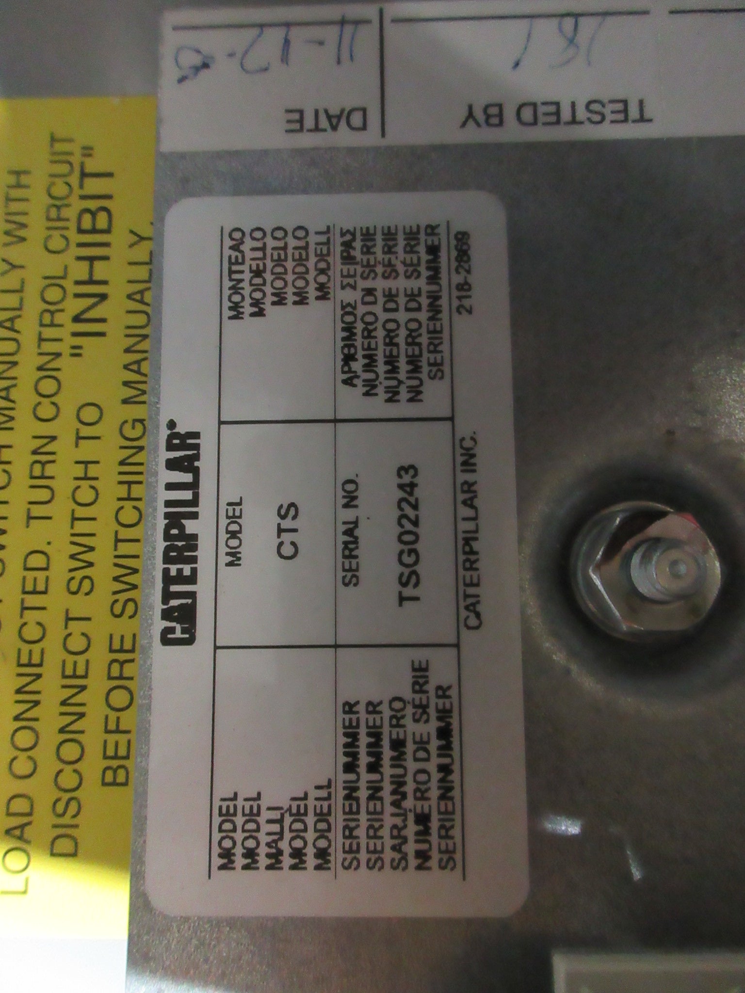 CAT Entelli-Switch MX250 Automatic Transfer Switch CTS 150A 277/480V 3Ph Used