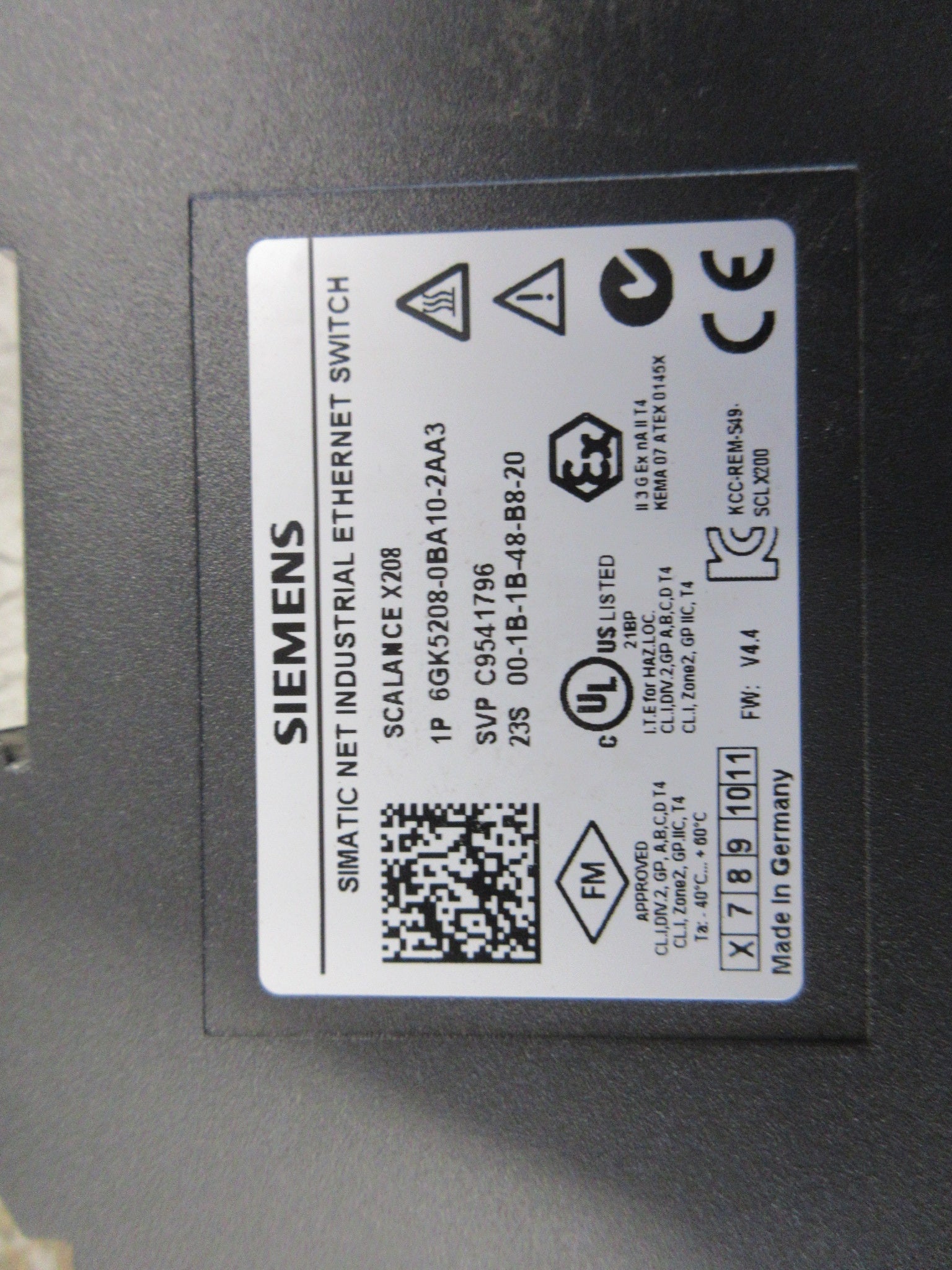 Siemens Scalance X208 Simatic Net Industrial Ethernet Switch Used