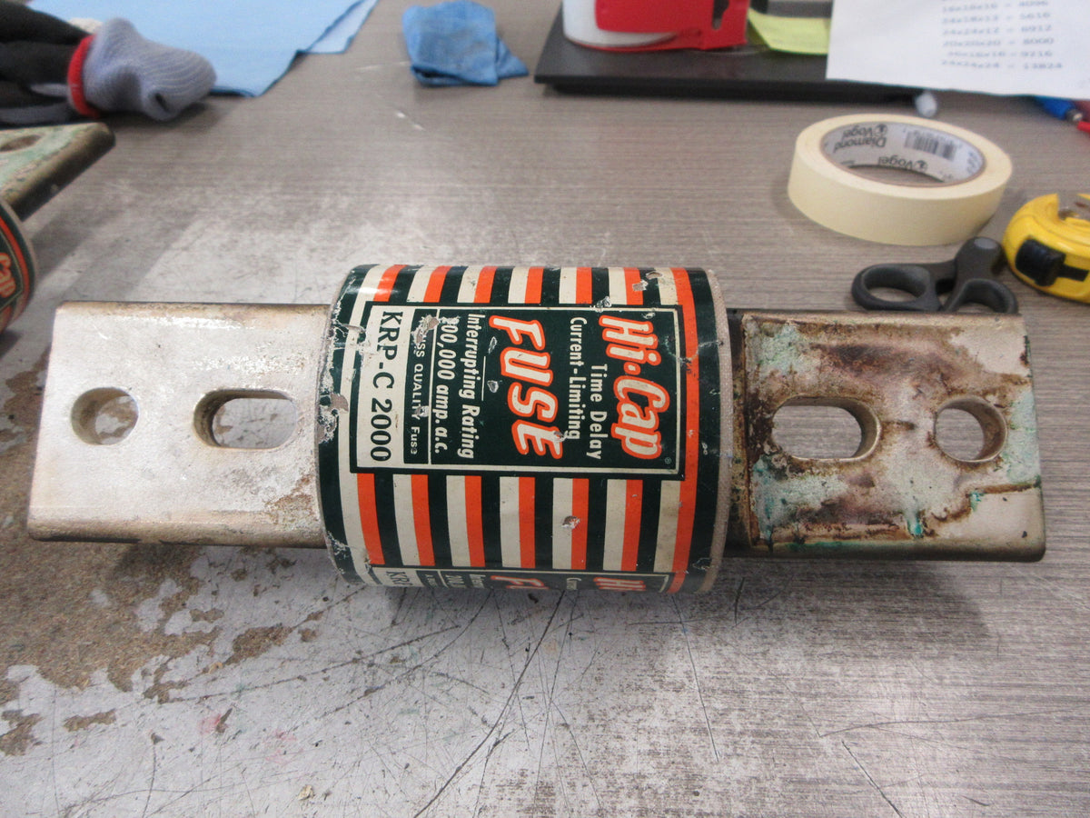 Bussmann Hi-Cap Fuse KRP-C 2000 600V 2000A Used