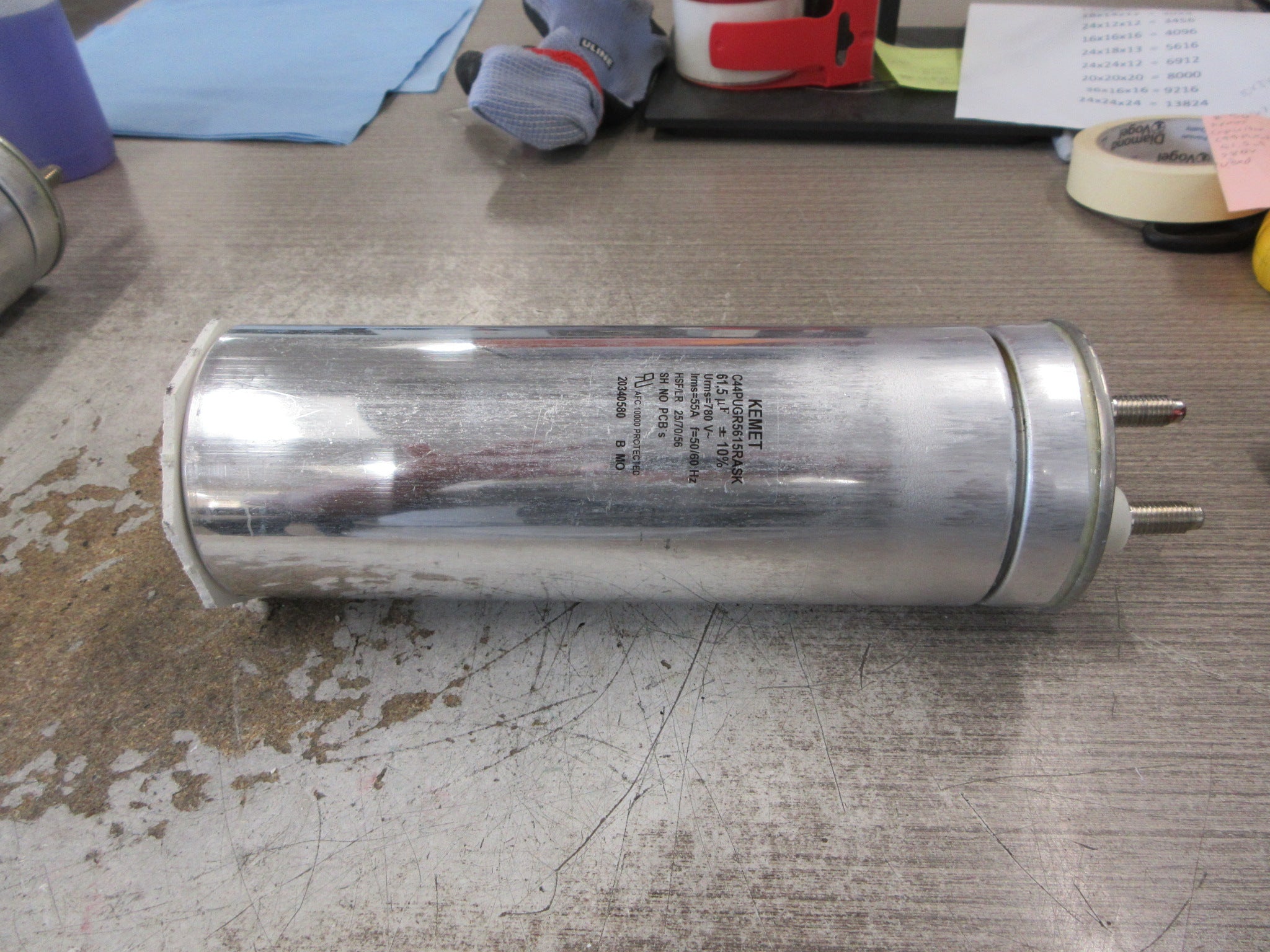 Kemet Capacitor C44PUGR5615RASK 61.5uF 780V Used