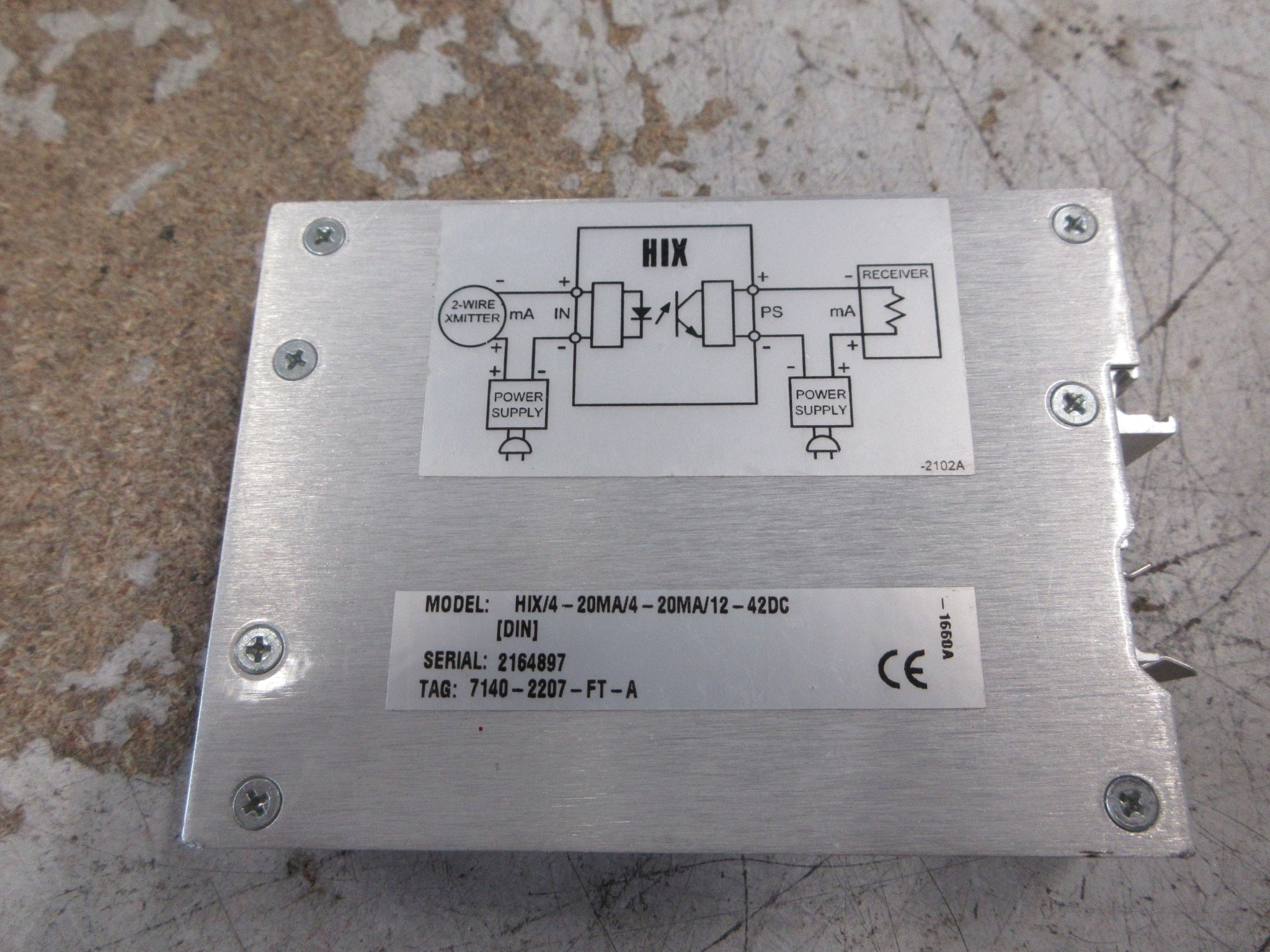 Moore Industries HIX HART Isolator HIX/4-20MA/4-20MA/12-42DC Used