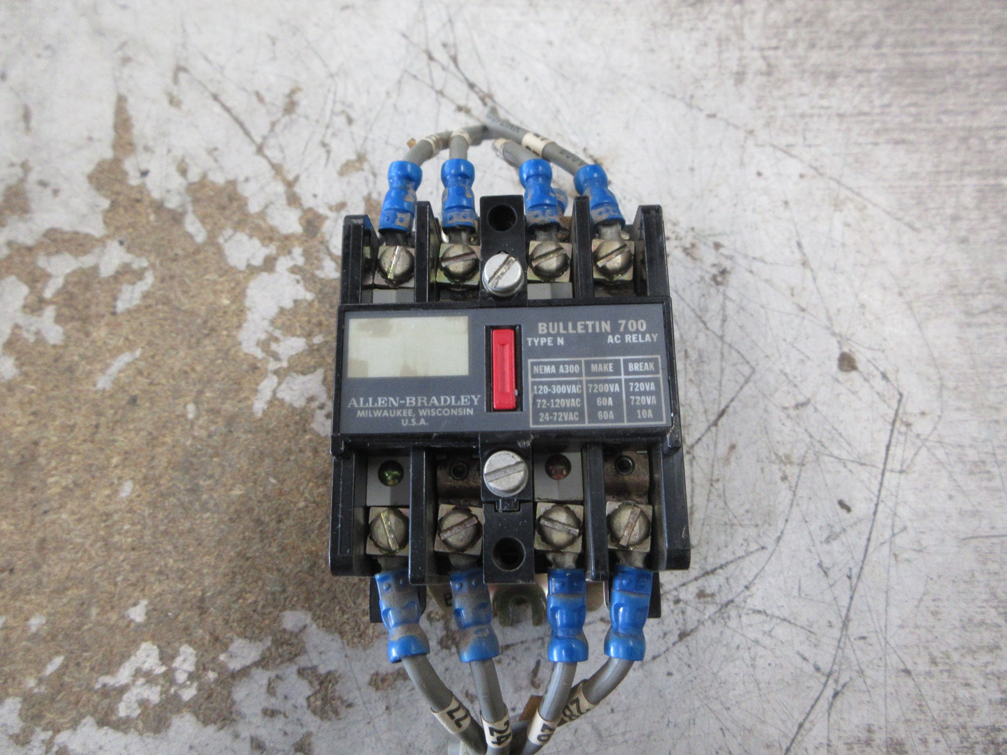 Allen-Bradley AC Relay 700-N400A1 Ser. C 120V Coil Used
