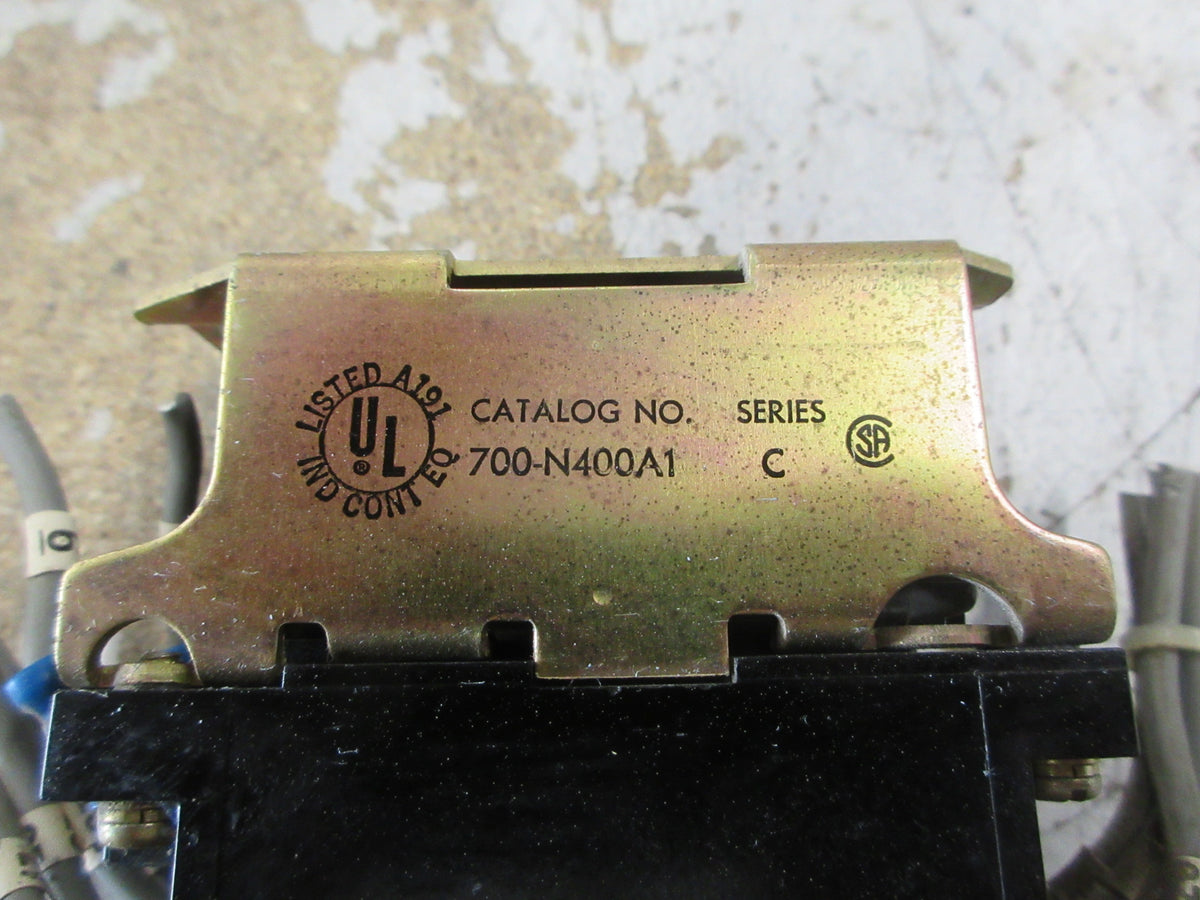 Allen-Bradley AC Relay 700-N400A1 Ser. C 120V Coil Used