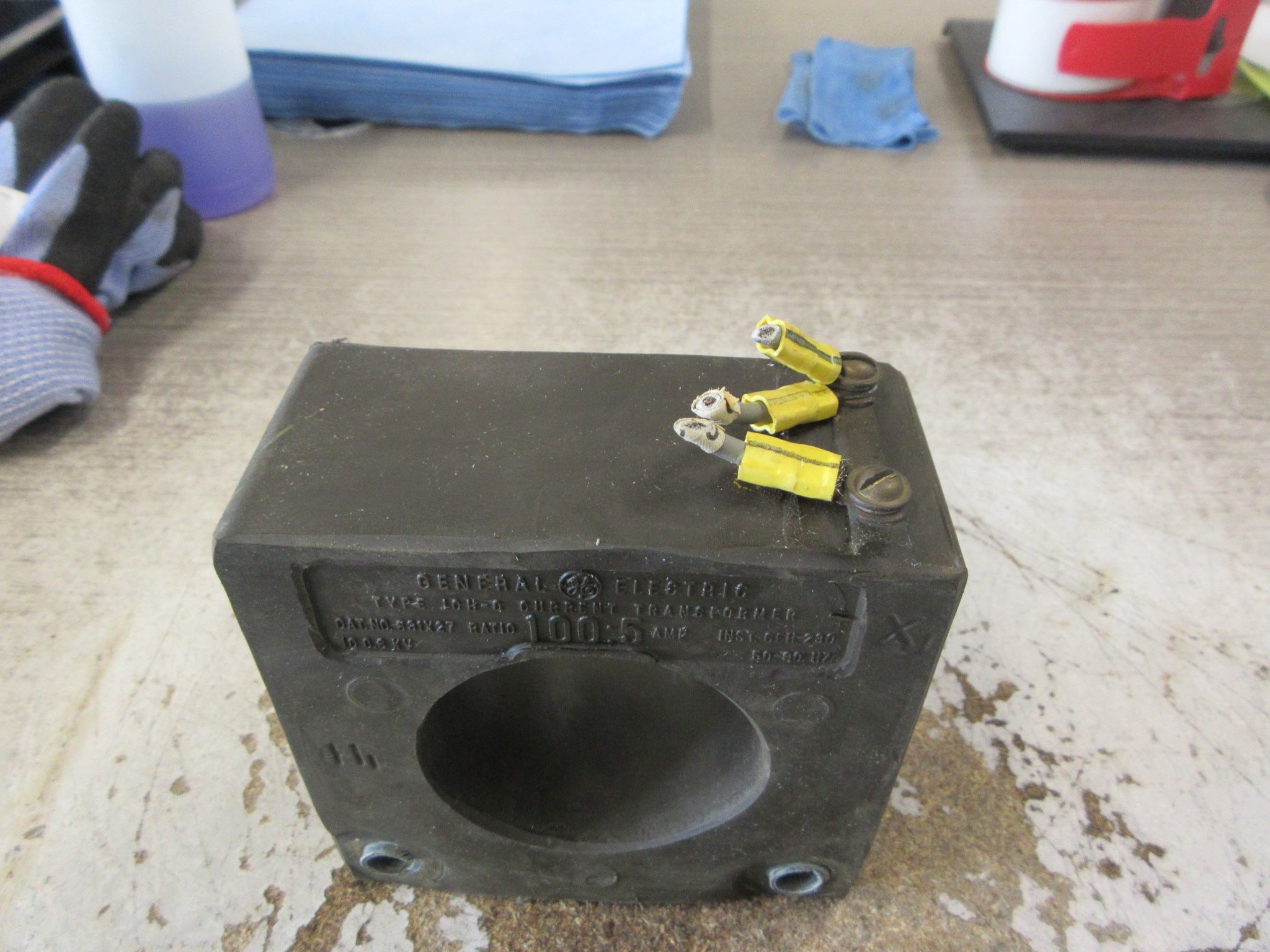 GE Type JCH-0 Current Transformer 631X27 Ratio 100:5A 600V 50-60Hz Used