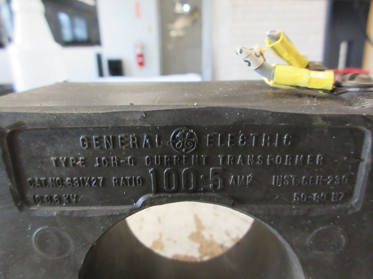 GE Type JCH-0 Current Transformer 631X27 Ratio 100:5A 600V 50-60Hz Used