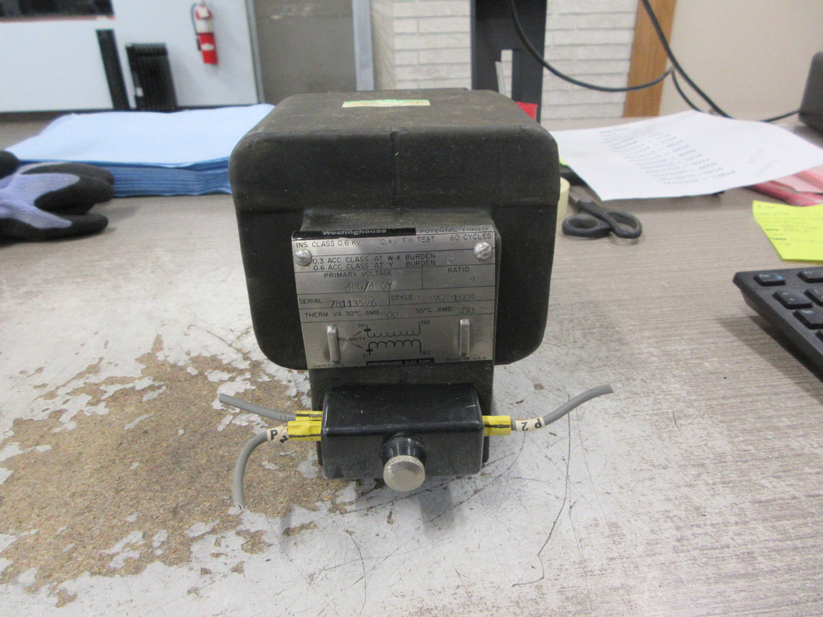 Westinghouse PXA-10 Potential Transformer 592A781G04 Pri: 480Y/480V Used