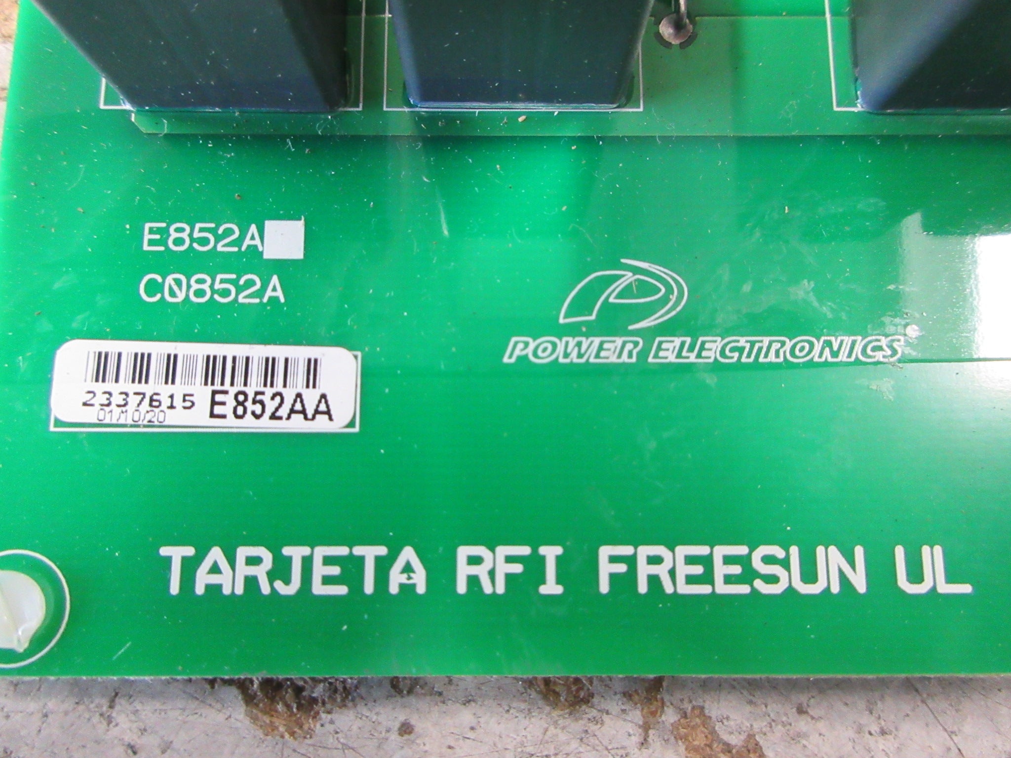Power Electronics AC RFI Filter Board E852AA Used