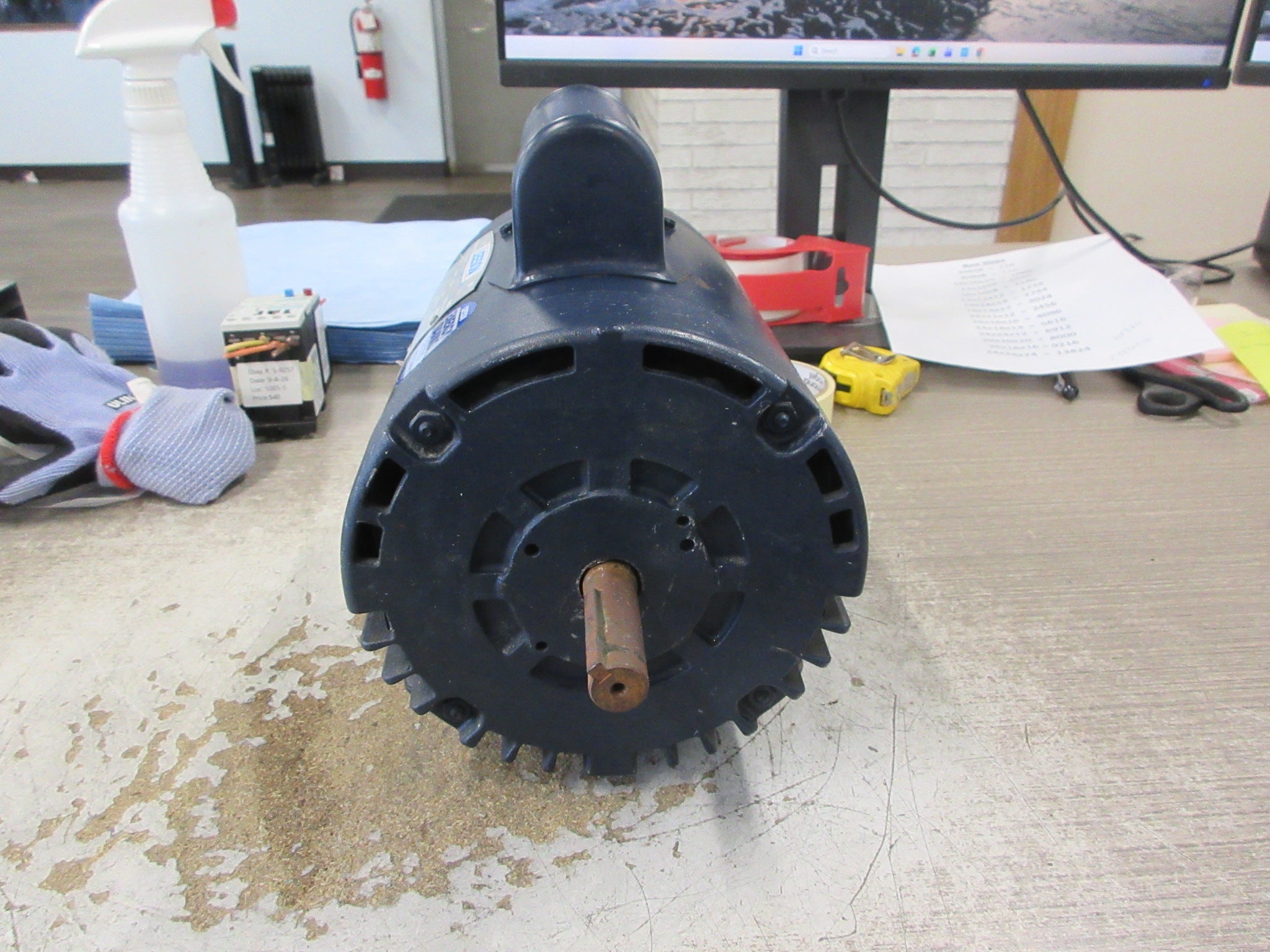 Leeson Motor A6C17DB1H 1HP 115V 1725 RPM FR: E56 ENCL: D.P Used