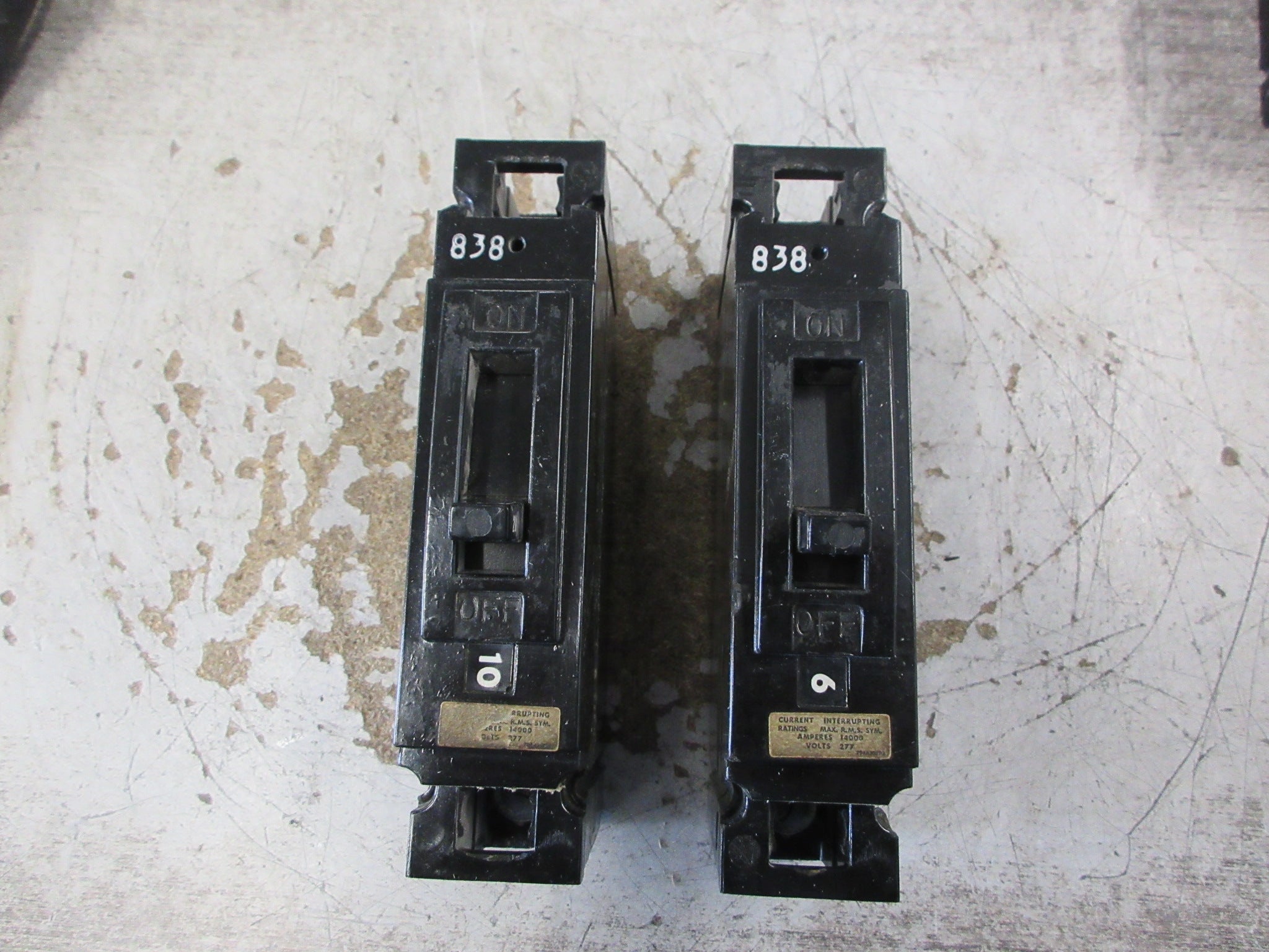 GE Circuit Breaker TEF113020 20A 277V 1P *Lot of 2* Used