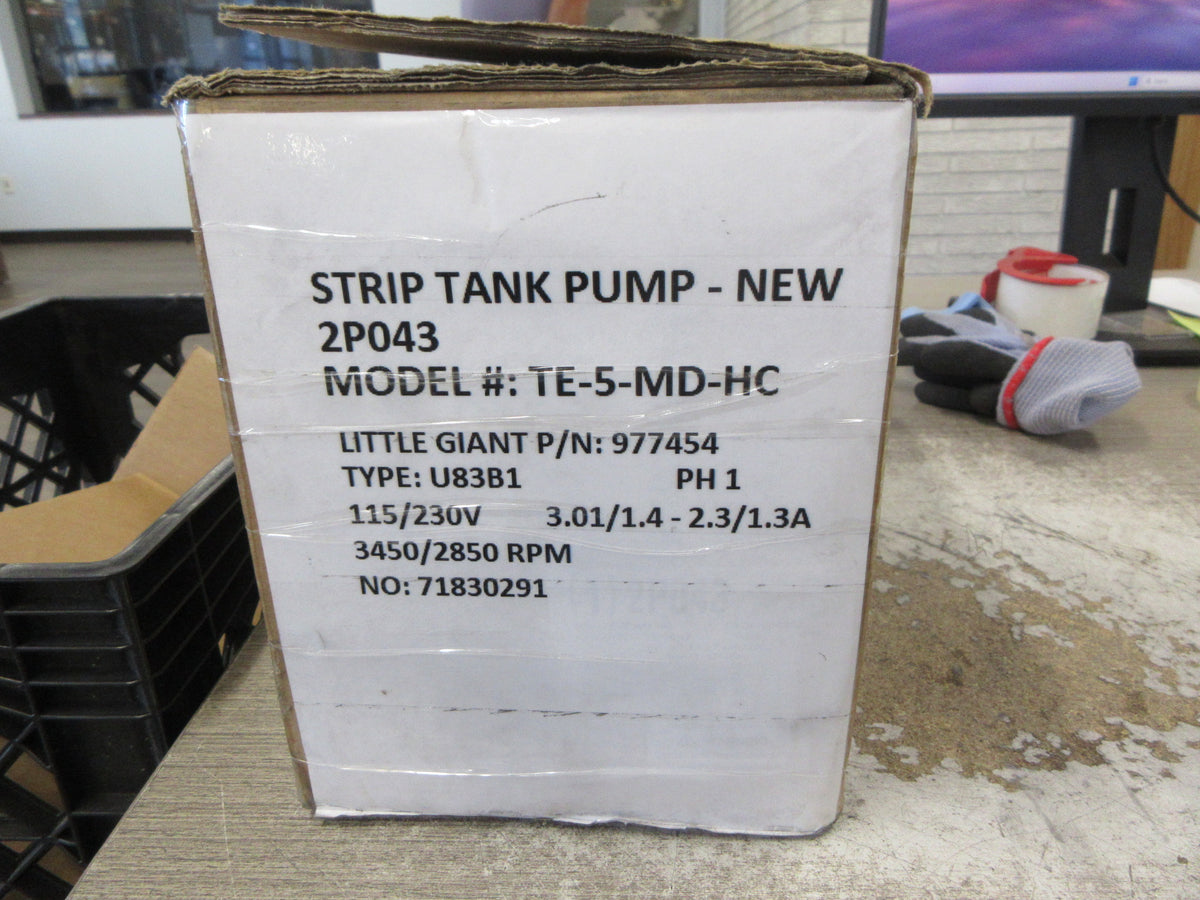 Little Giant TE-5-MD-HC Pump 977454 1/8HP 7.1-17.5 GPM 1FT-21FT Head New Surplus