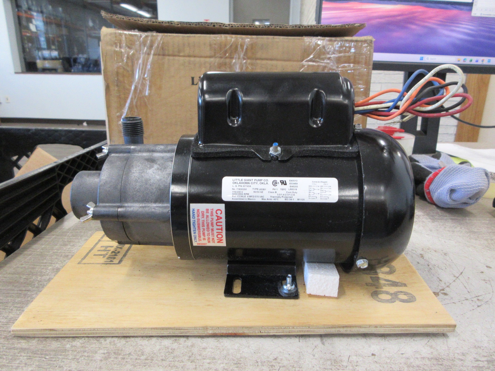 Little Giant TE-5-MD-HC Pump 977454 1/8HP 7.1-17.5 GPM 1FT-21FT Head New Surplus