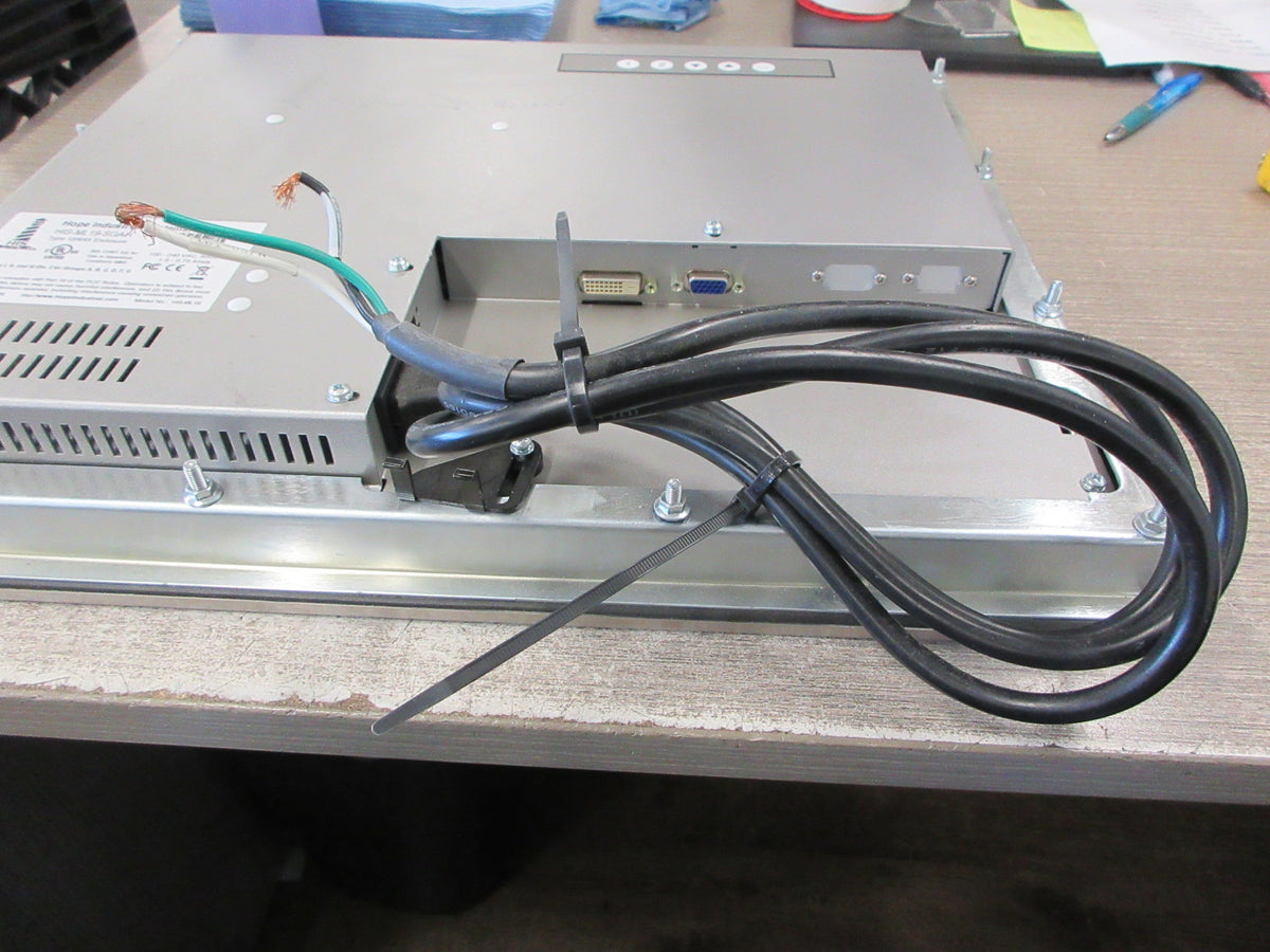 Hope Industrial Systems Panel Mount Touch Screen Monitor HIS-ML19-SGAH Used