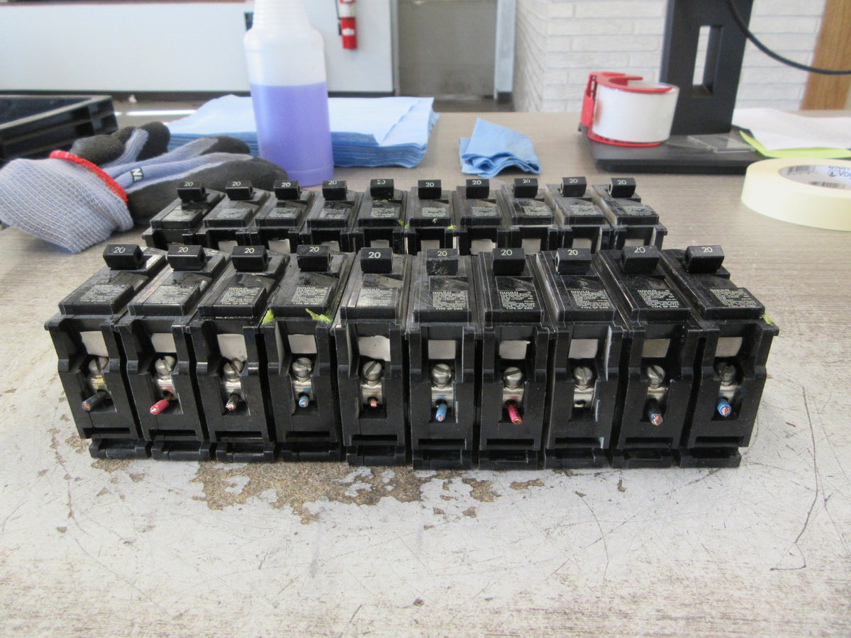 Gould ITE Type QP Clip-On Circuit Breaker Q120 20A 120/240V 1P *Lot of 20* Used
