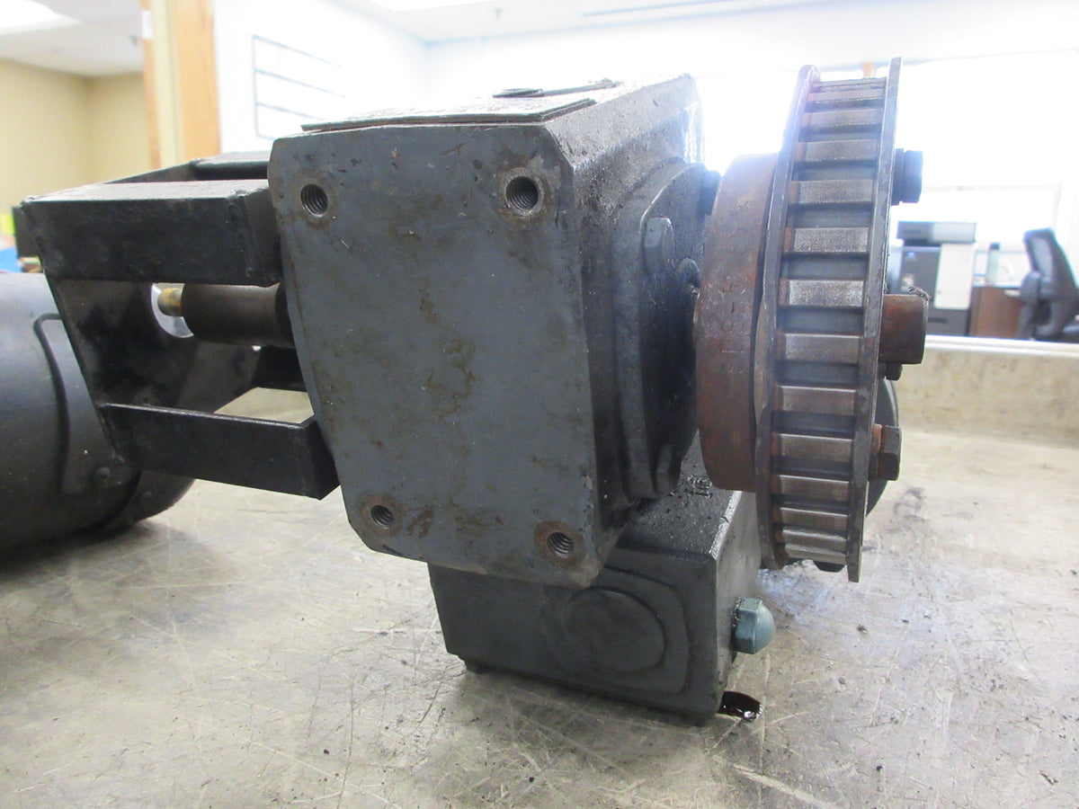 Boston Gear DC Gearmotor 63203 1/6HP Arm: 90V Arm: 1.7A 1725RPM Frame: 56C Used