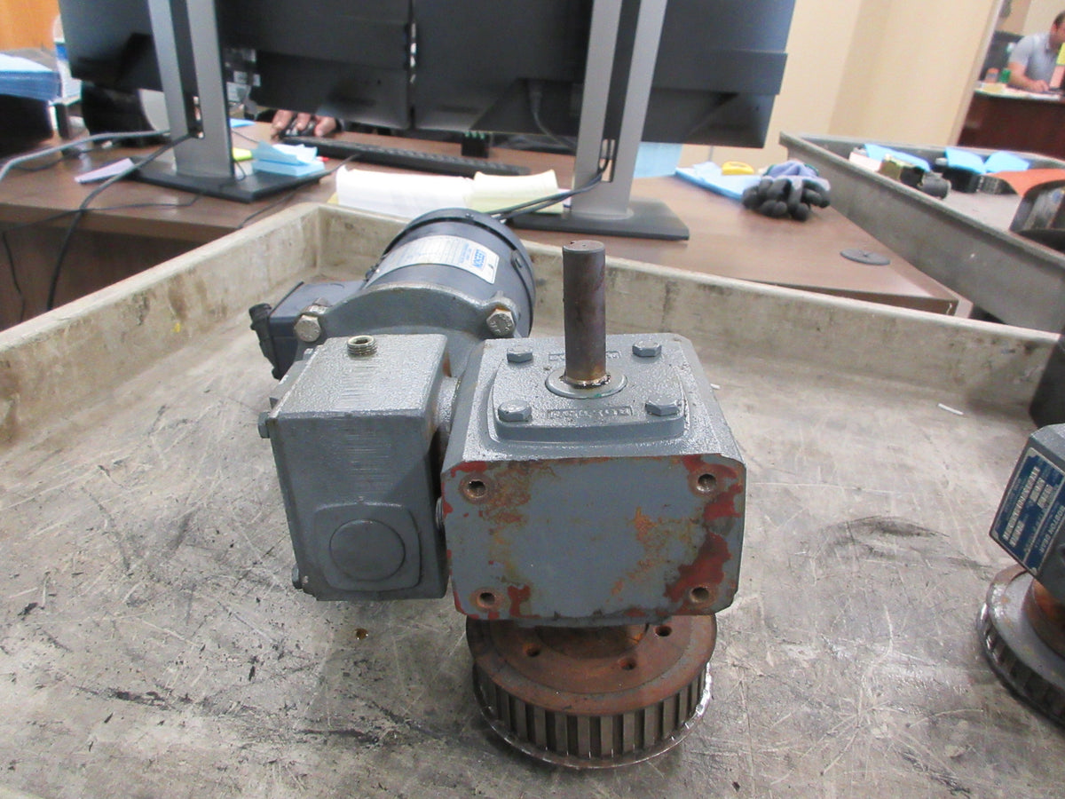 Leeson Gearmotor C42D17FK4A 1/3HP 90V 3.5A 1750RPM Frame: MSS56C ENCL: TEFC Used