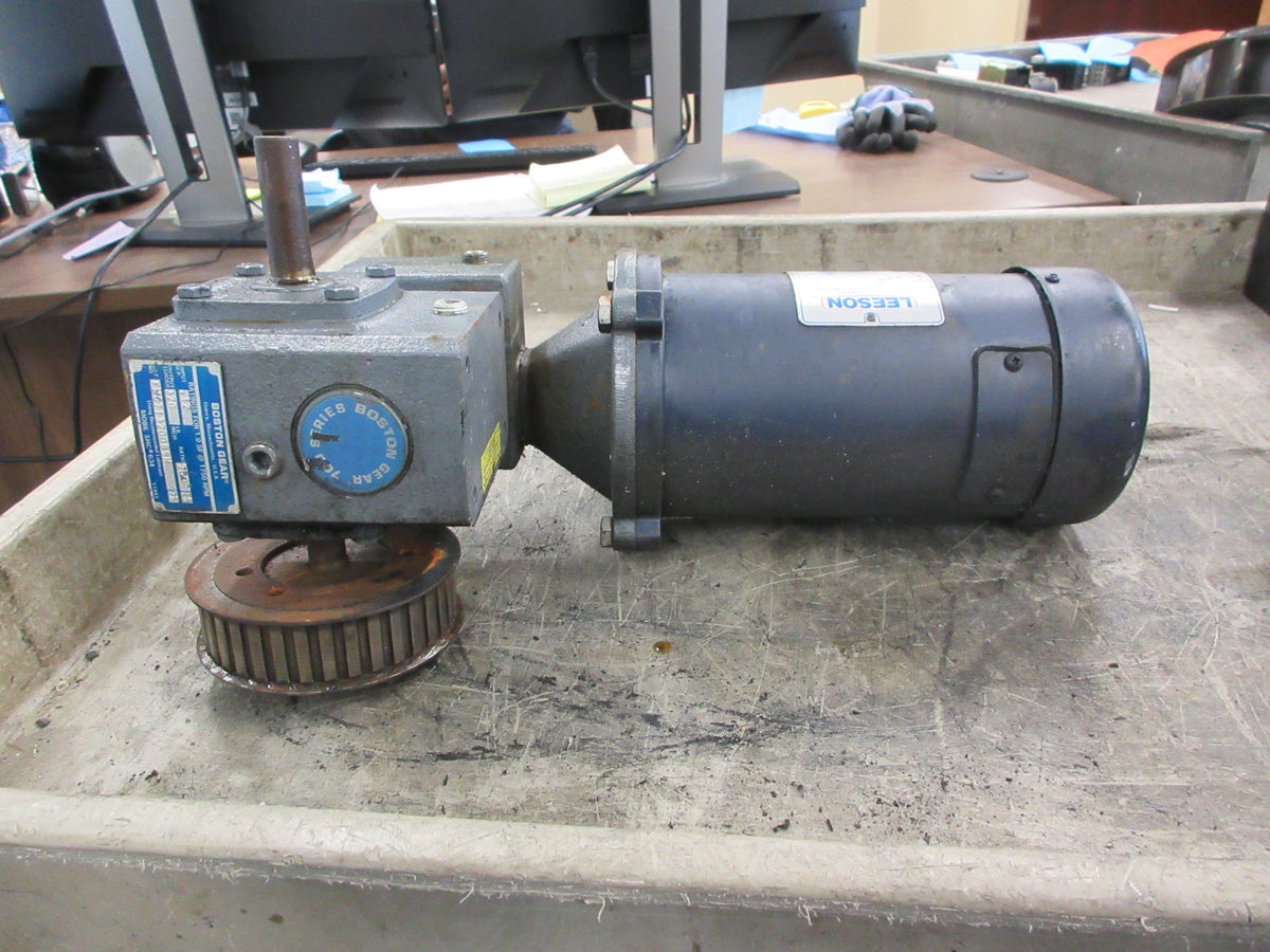 Leeson Gearmotor C42D17FK4A 1/3HP 90V 3.5A 1750RPM Frame: MSS56C ENCL: TEFC Used