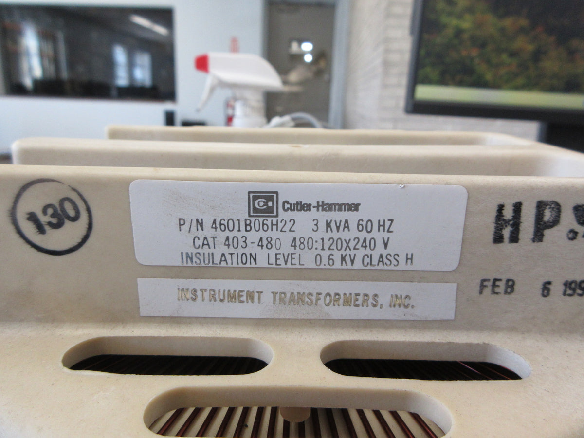 Cutler-Hammer Control Power Transformer 403-480 3KVA Pri: 480V Used
