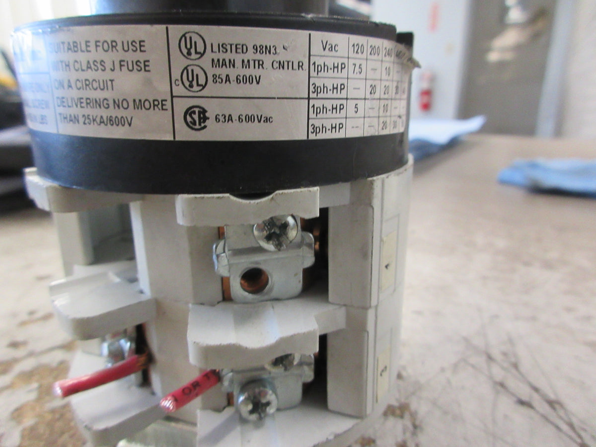 Advance Controls Series A 6300 Disconnect Switch CB0630003LE3U 85A 600V Used