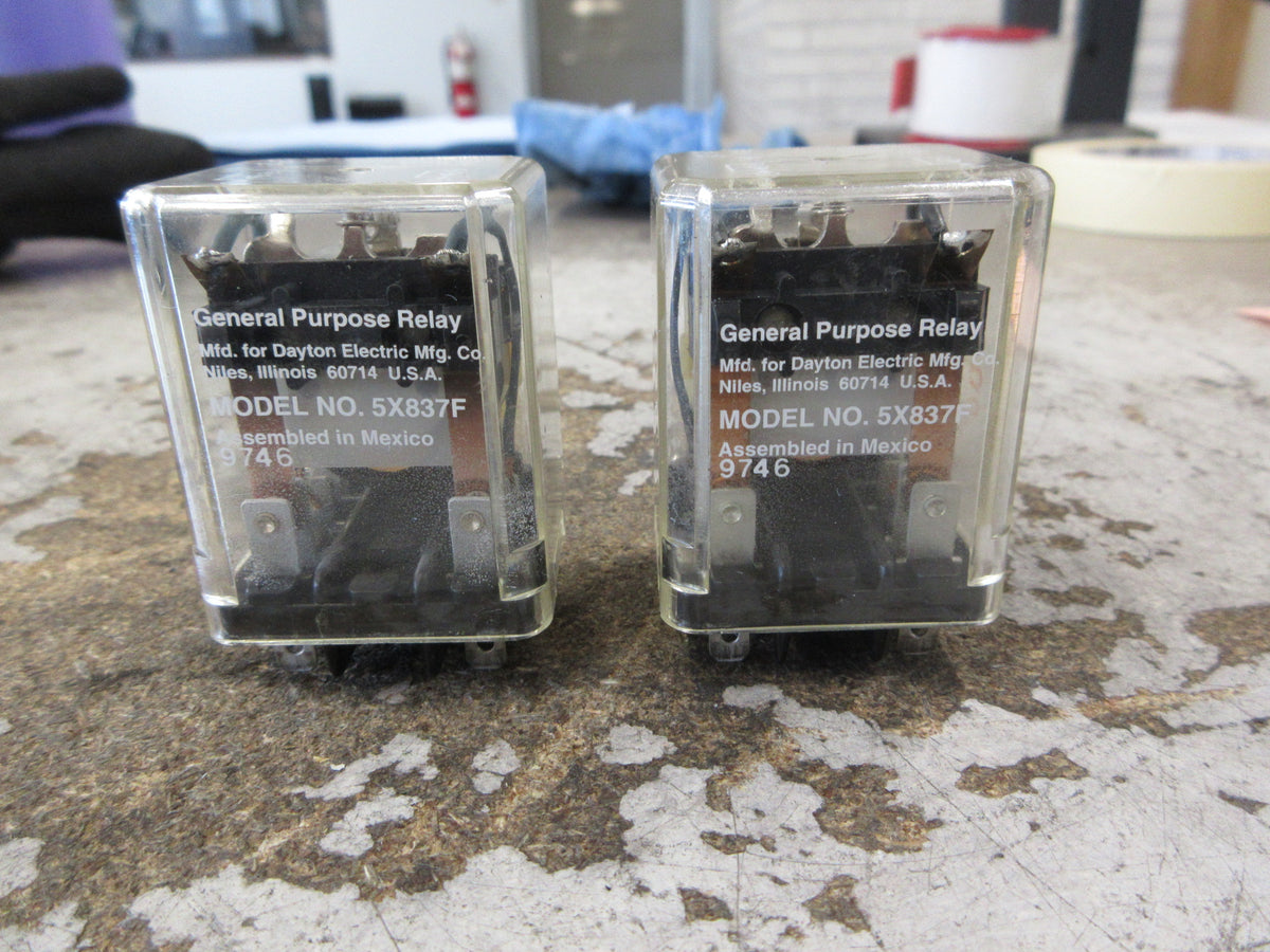 Dayton Relay 5X837F 24V Coil *Lot of 2* Used