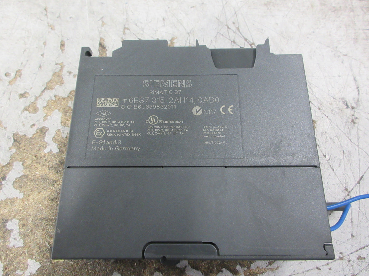 Siemens Simatic S7 CPU Module 6ES7 315-2AH14-0AB0 E-Stand: 3 Used