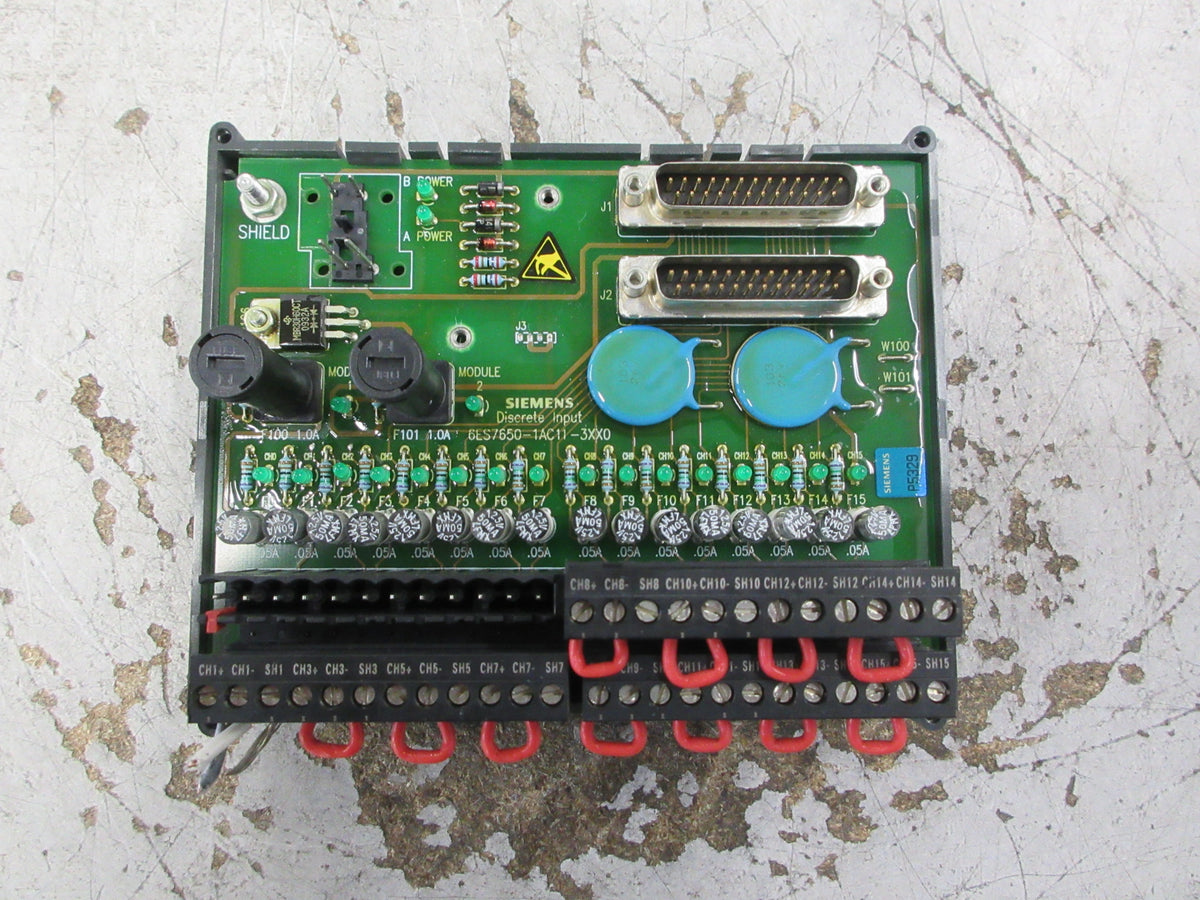 Siemens Discrete Input MTA 6ES7650-1AC11-3XX0 16-Ch Used