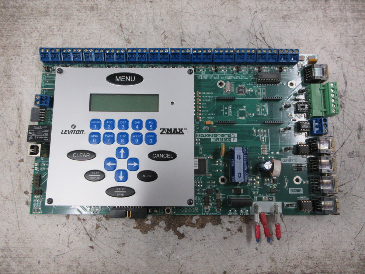 Leviton Z-Max Master Unit Board OX-70121-00-00-01 Rev. F Used