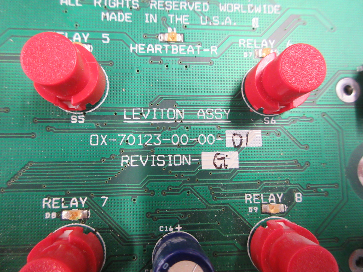 Leviton Z-Max Relay Bus Board OX-70123-00-00-01 Rev. G Used