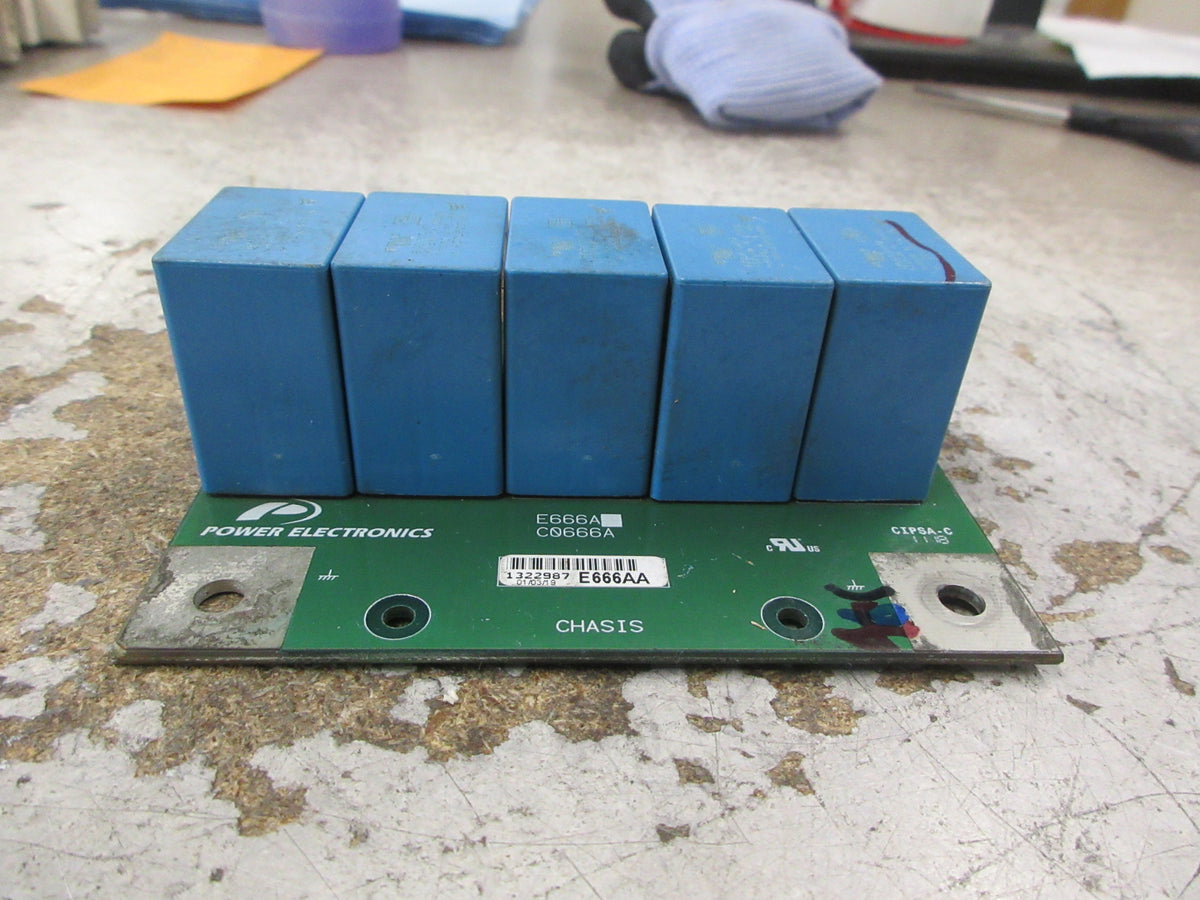 Power Electronics Inc. Capacitor Assembly Board E666AA Used