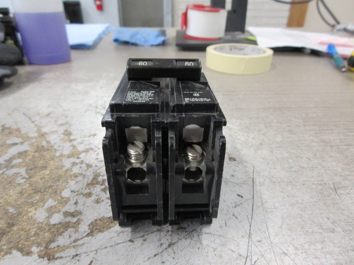Siemens Type QP Clip-On Circuit Breaker Q260 60A 120/240V 2P Used