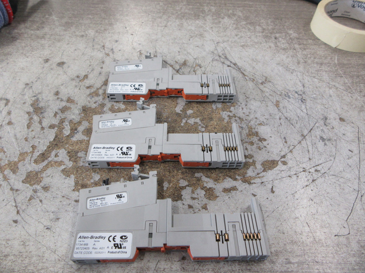 Allen-Bradley Mounting Base w/ Terminal Block 1734-MB / 1734-RTB *Lot of 3* Used