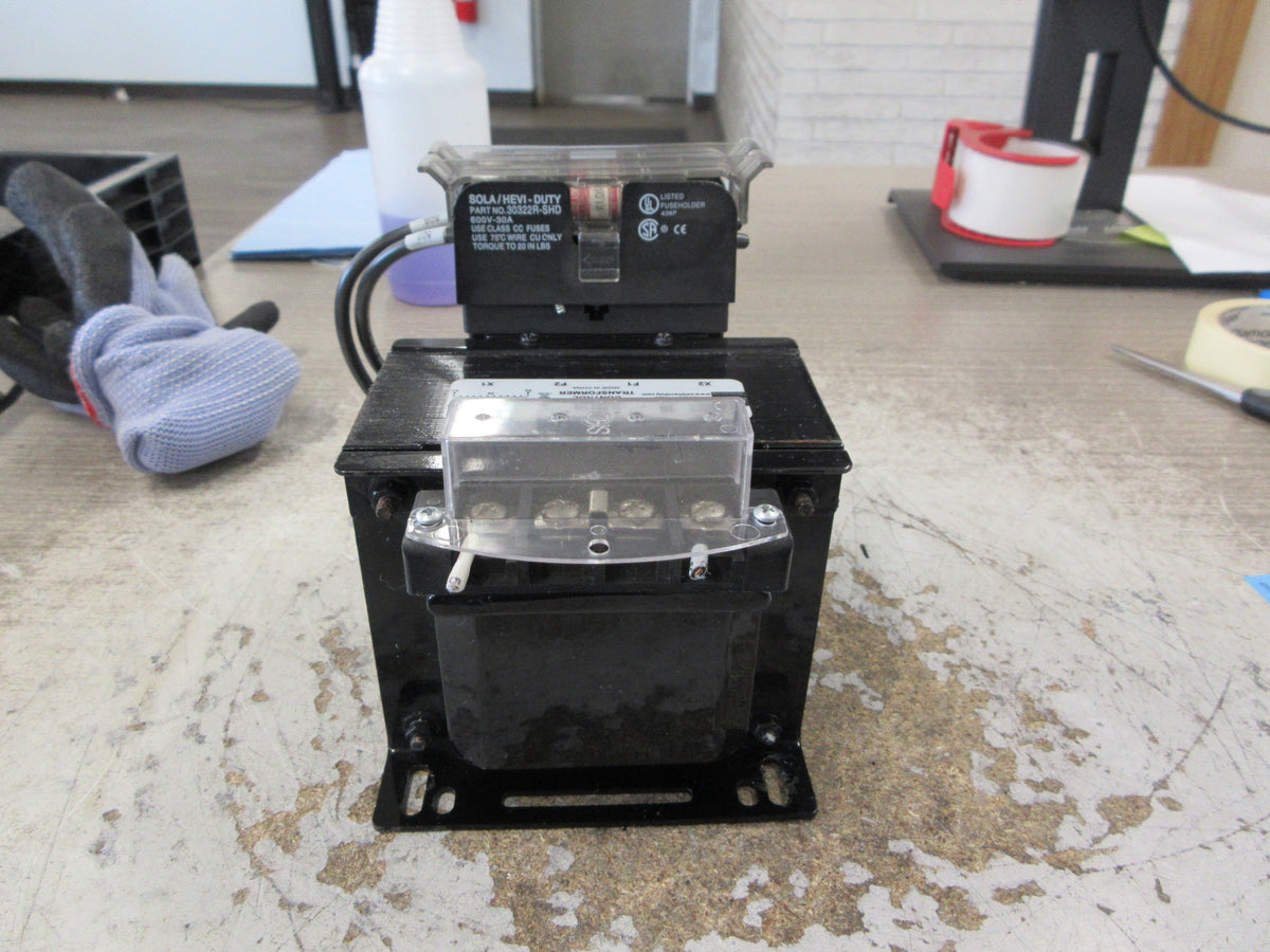 Hevi-Duty Control Transformer E250E 0.250 KVA Pri: 120/240V Sec: 24V 60Hz Used
