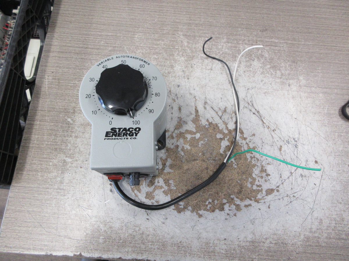 Staco Variable Autotransformer 3PN1020B 0.98 KVA Input: 240V , 50/60Hz Used