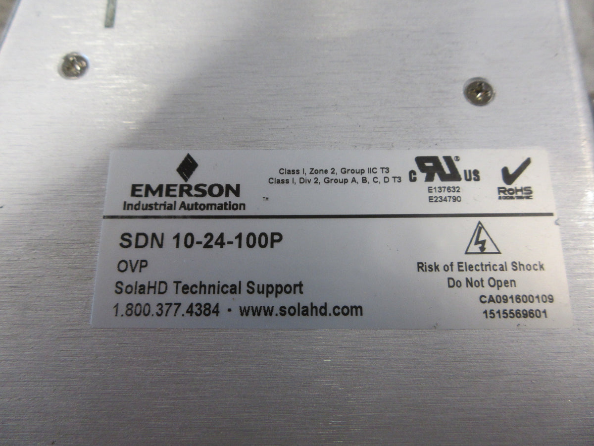Emerson Sola Power Supply SDN 10-24-100P Used