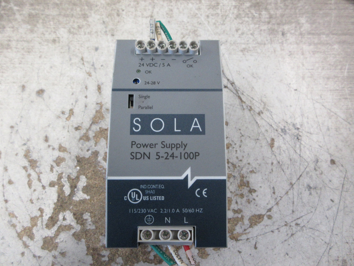 Emerson Sola Power Supply SDN 5-24-100P Used