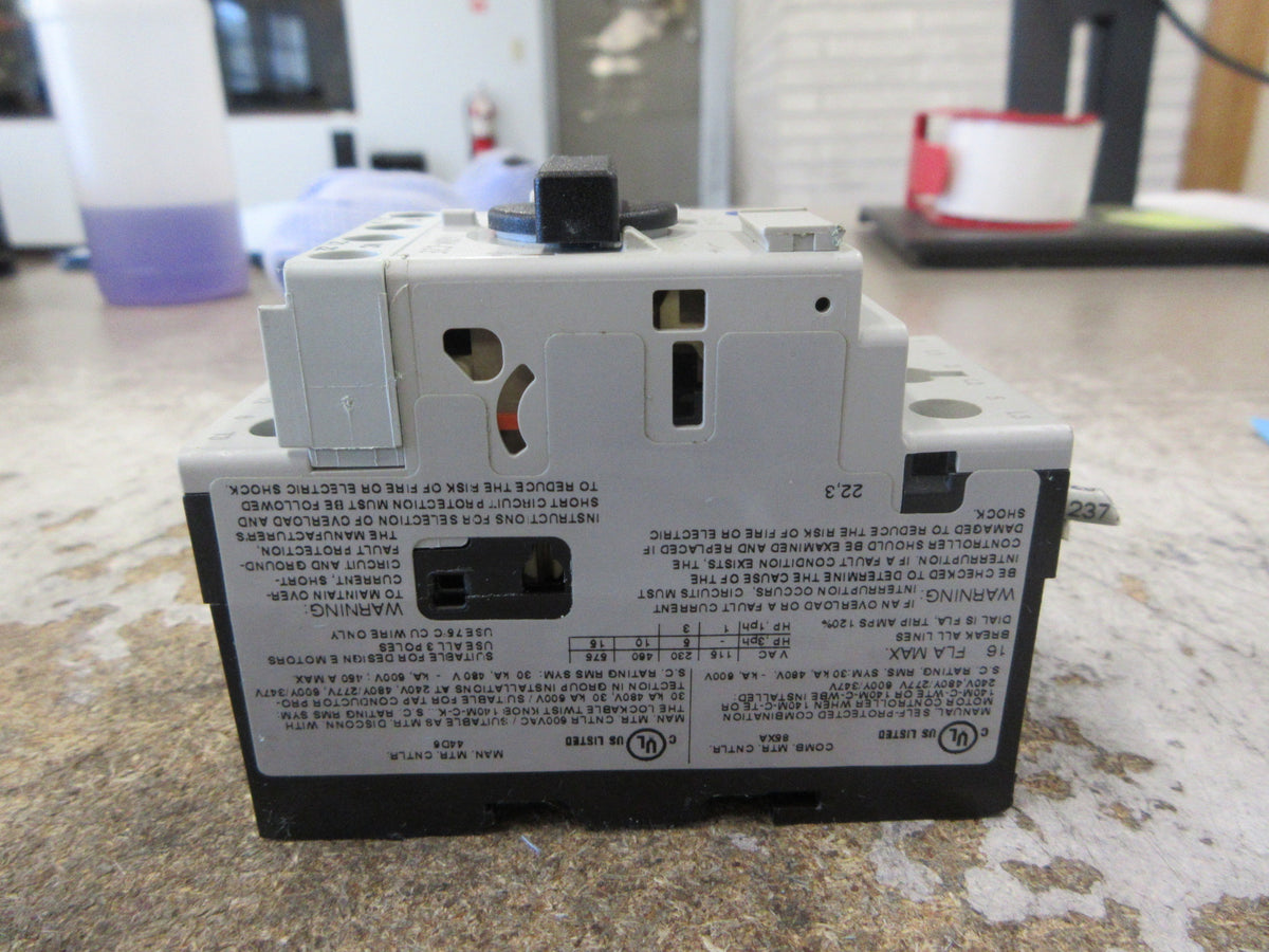 Allen-Bradley Motor Protector 140M-C2E-C16 Ser. C Trip: 10-16A Used