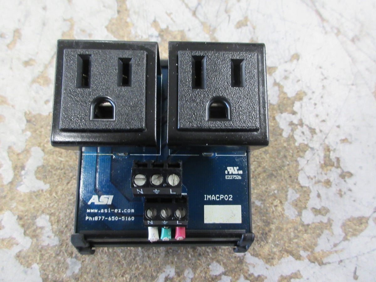ASI Duplex Power Outlet IMACP02 120V 15A Used