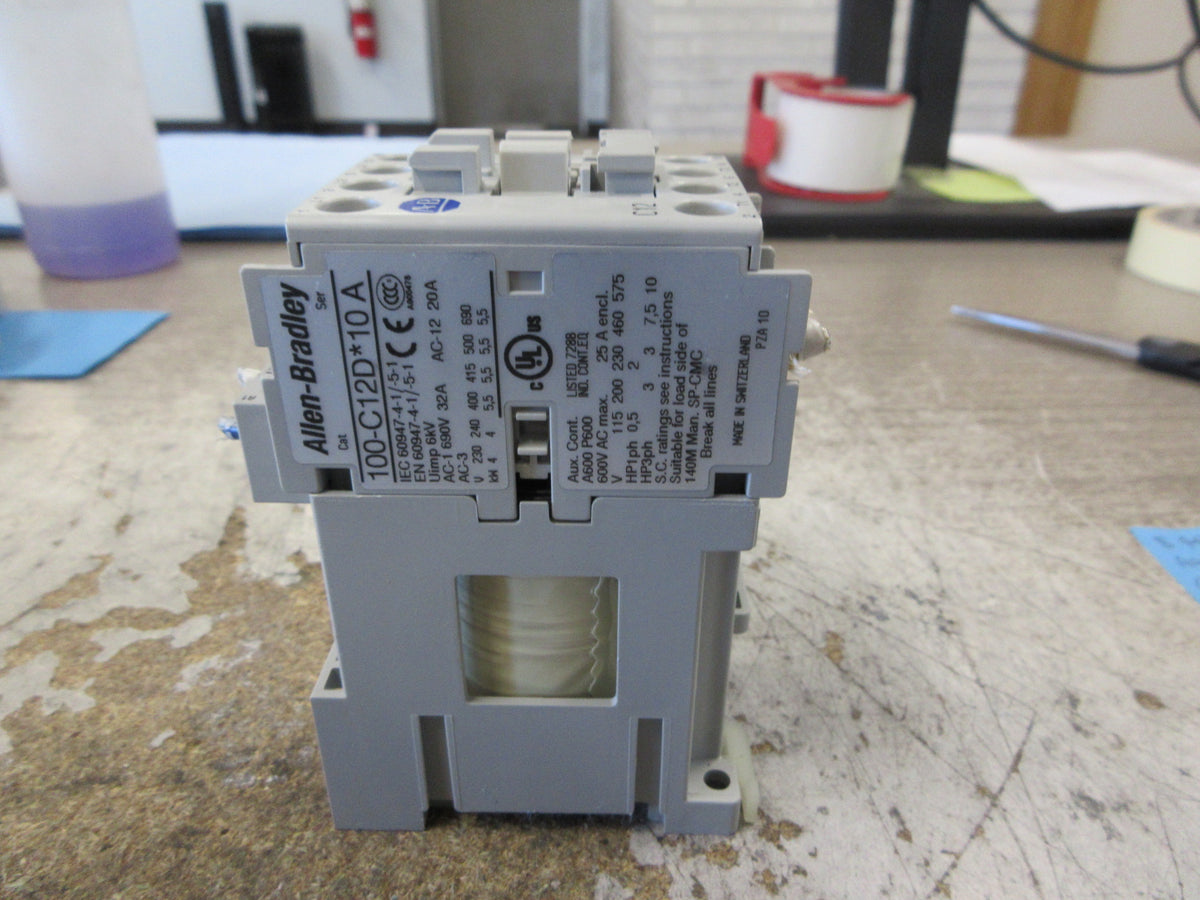 Allen-Bradley Contactor 100-C12D*10 Ser. A 24VDC Coil 25A 600V Used