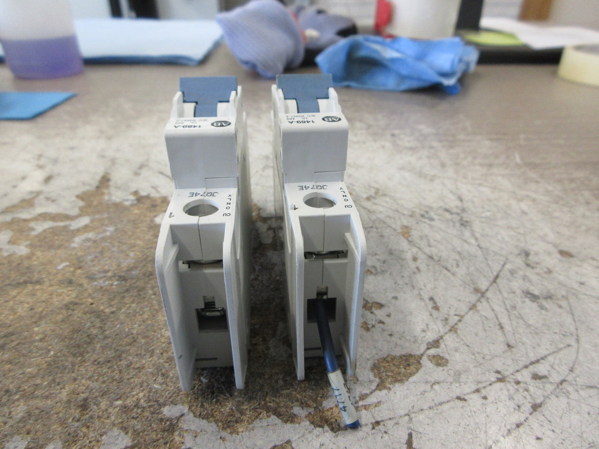 Allen-Bradley Circuit Breaker 1489-A1C050 Ser. A 5A 277V 1P *Lot of 2* Used