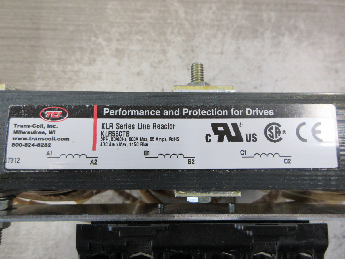 TCI KLR Series Line Reactor KLR55CTB 55A 600V 50/60Hz 3Ph Used