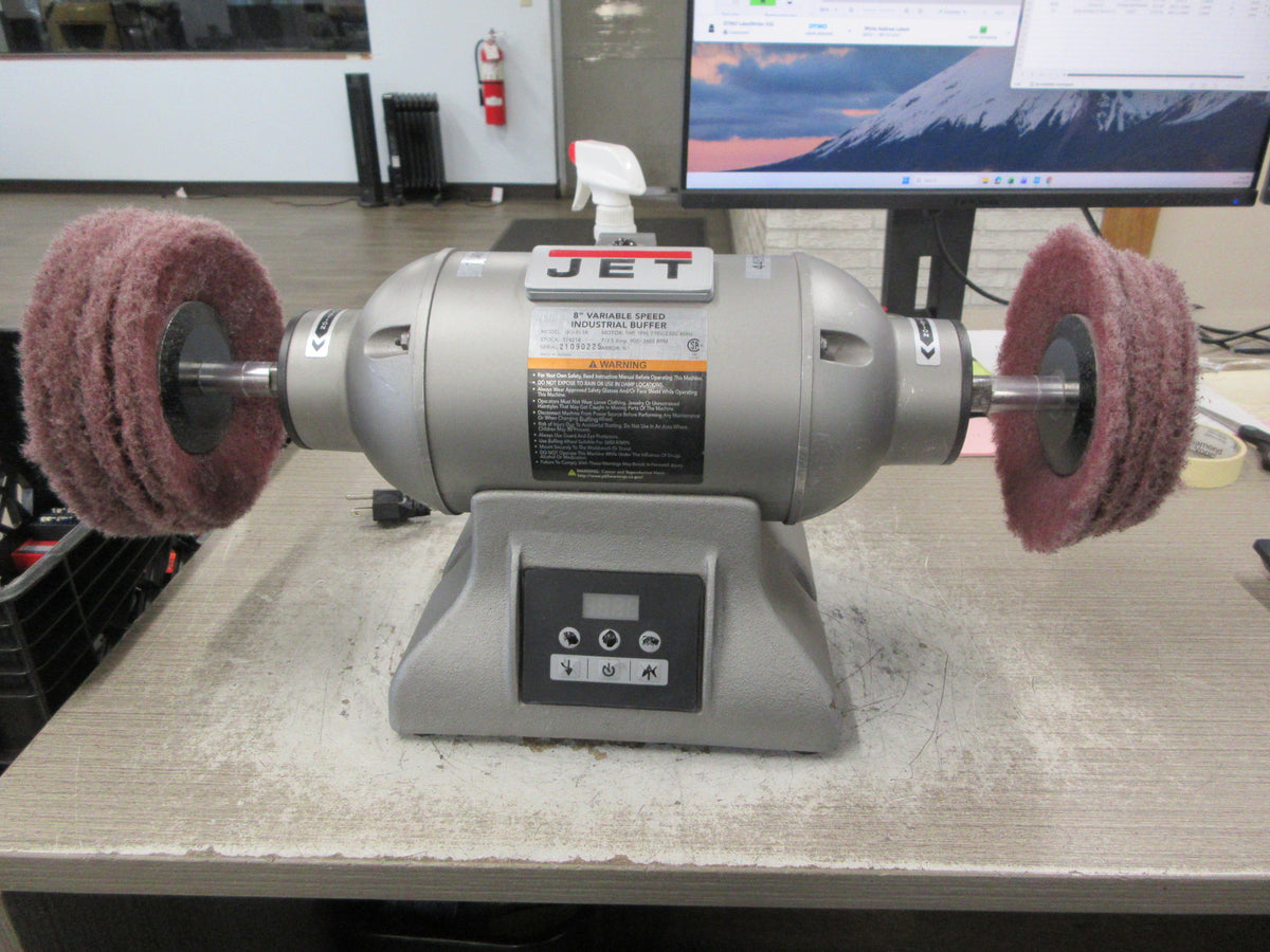 JET Variable Speed Industrial Buffer IBG-8VSB Size: 8" 1HP 1Ph 115/230V Used