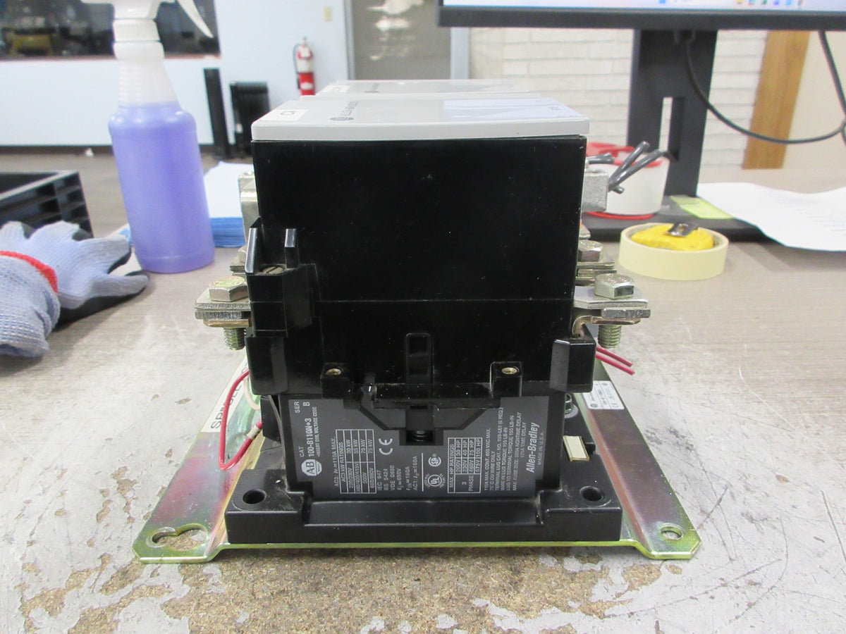 Allen-Bradley Reversing Contactor 104-B110ND3 Ser. A 120V Coil 110A 600V Used