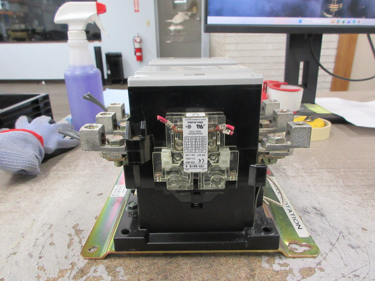 Allen-Bradley Reversing Contactor 104-B110ND3 Ser. A 120V Coil 110A 600V Used
