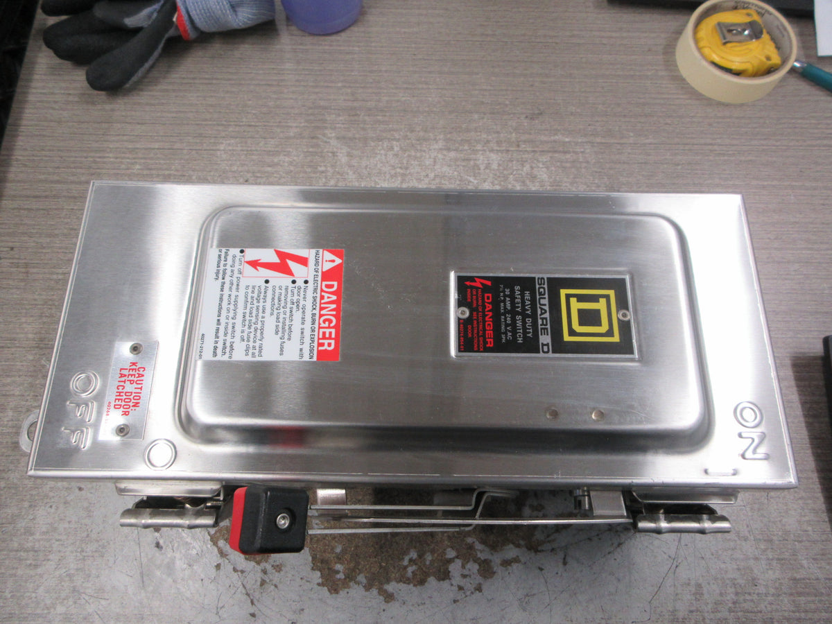Square D Stainless Steel Fusible Safety Switch/Disconnect H321DS New Surplus