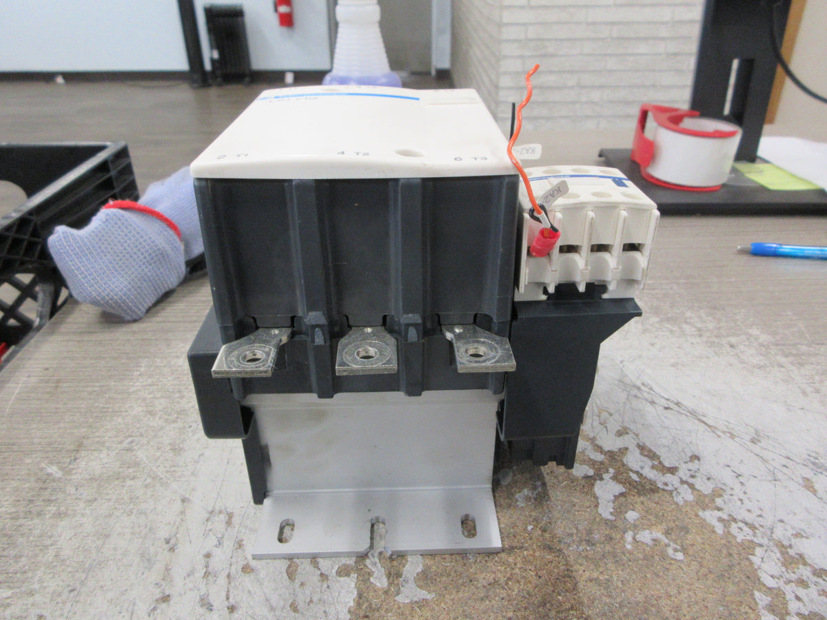 Telemecanique Contactor LC1F115 115-120V Coil w/ Aux Contact Block Used