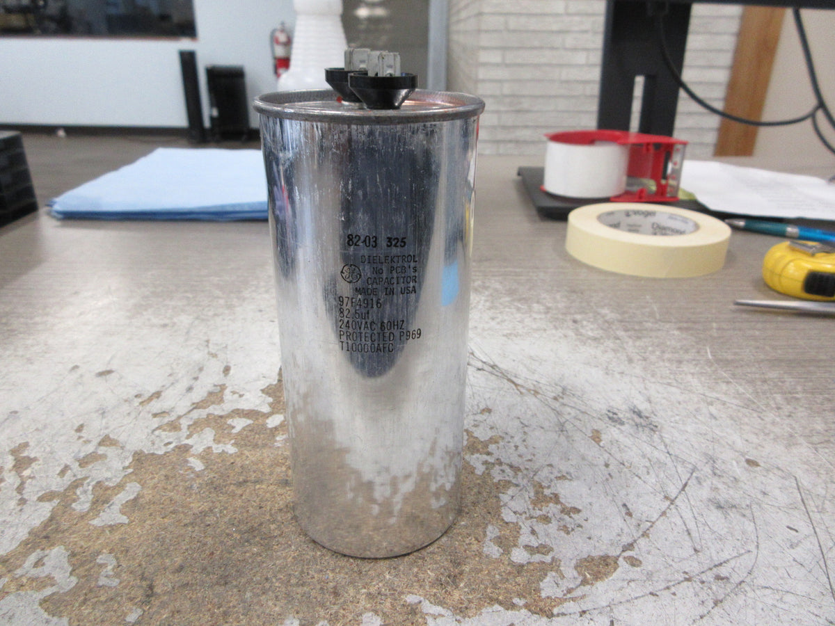 GE Capacitor 97F4916 82.5uF 240V 60Hz Used