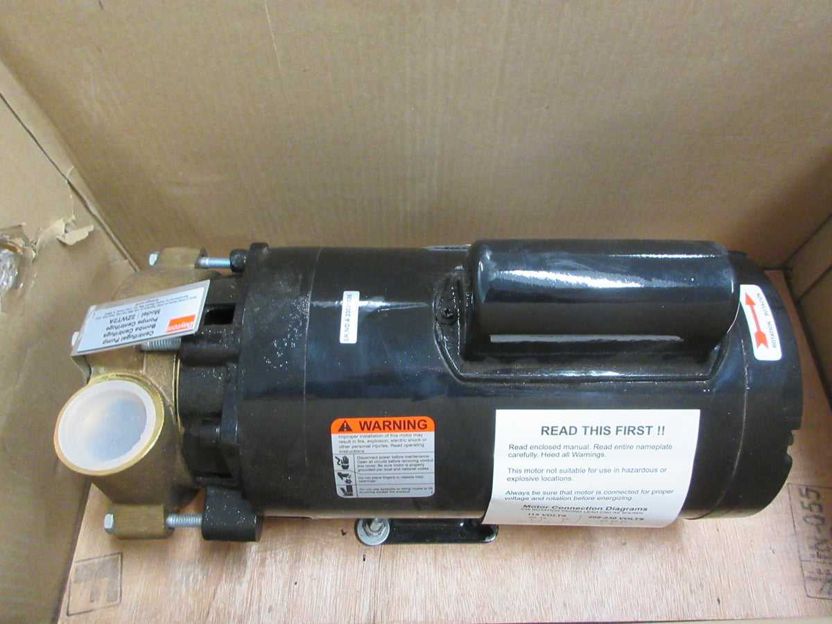 Dayton Centrifugal Pump 2ZWT2A 1.5HP 115/230V Bronze New Surplus
