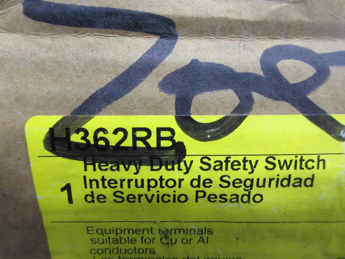 Square D 3R Fusible Safety Switch/Disconnect H362RB Ser. F05 60A New Surplus