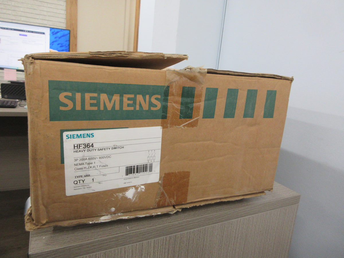 Siemens Fusible Safety Switch/Disconnect HF364 200A 600V 3P New Surplus