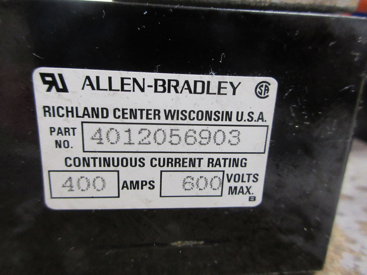 Allen-Bradley Fuseholder 4012056903 400A 600V 3P (3) 300A Fuses Used